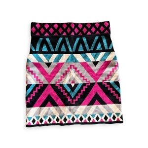 BlueTique mini skirt colorful stretch small no tag